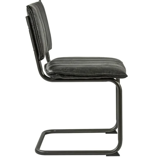 vintage_eetkamerstoel_dar_2.webp Clearance Straluma Vintage eetkamerstoel dark grey met gunmetal frame