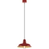 vintage_hanglamp_rood_met_1.webp Cheap Straluma Vintage hanglamp rood met wit en zwart snoer