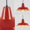 vintage_hanglamp_rood_met_3.webp Cheap Straluma Vintage hanglamp rood met wit en zwart snoer