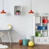 vintage_hanglamp_rood_met_4.webp Cheap Straluma Vintage hanglamp rood met wit en zwart snoer
