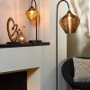 Cheap Straluma Vloerlamp Alvaro antiek brons + mat zwart
