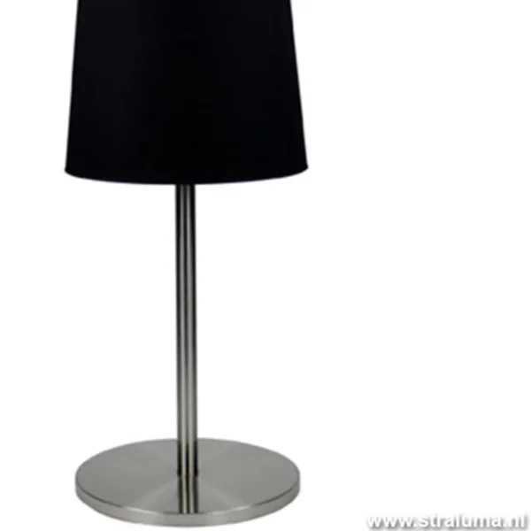 vloerlamp_big_kap_stof_zw_1.webp Flash Sale Straluma vloerlamp Big kap stof zwart woonkamer