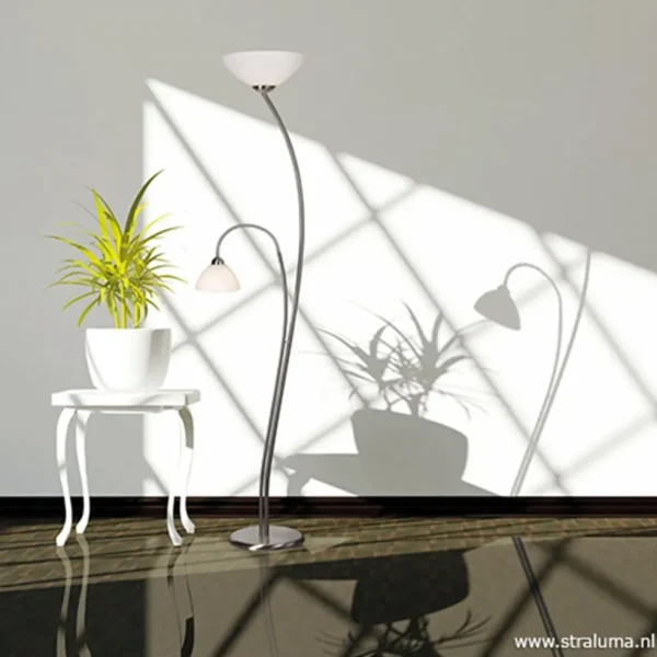 vloerlamp_capri_staalglas_4.webp New Straluma Vloerlamp Capri staal/glas met leeslamp