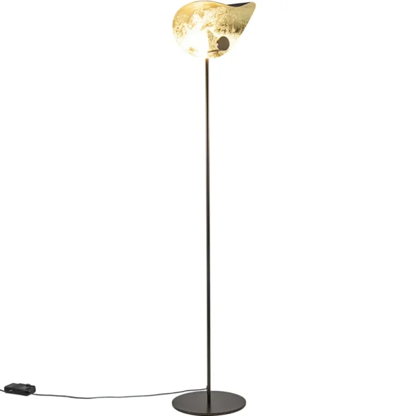 vloerlamp_chapeau_coffeeg_1.webp Online Straluma Vloerlamp Chapeau coffee/goldleaf