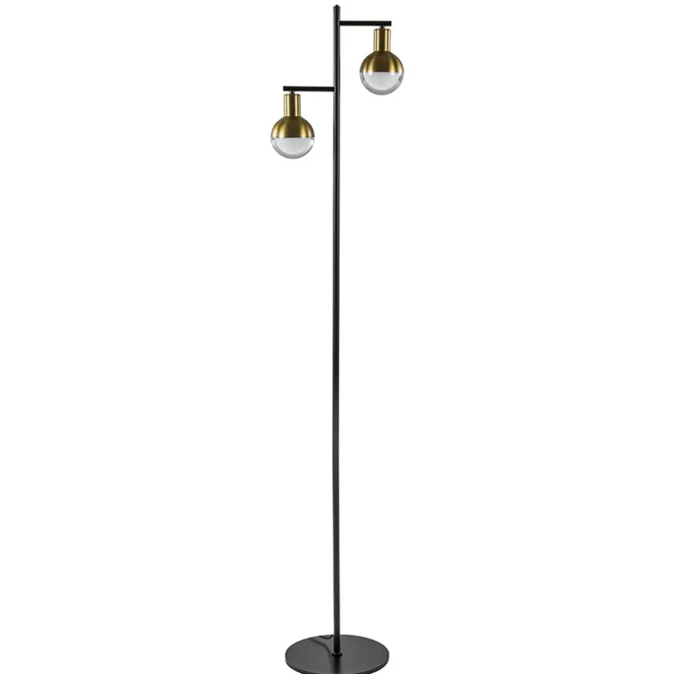 vloerlamp_drop__zwartmatg_0.webp Best Straluma Vloerlamp Drop 2 zwart/matgoud