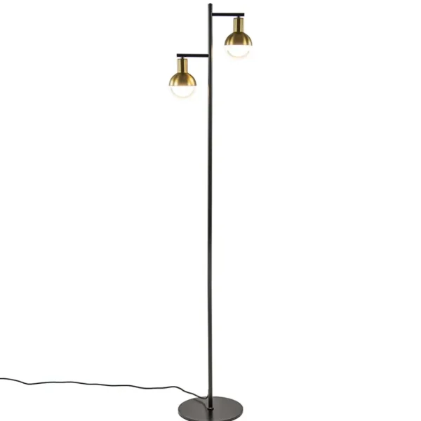 vloerlamp_drop__zwartmatg_1.webp Best Straluma Vloerlamp Drop 2 zwart/matgoud