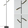 Hot Straluma Vloerlamp Flute 2L zwart/brons 2xpushdim dtw