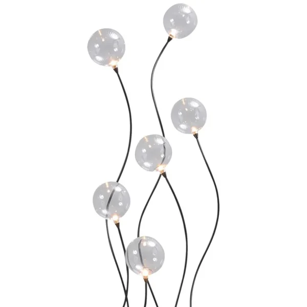 Sale Straluma Vloerlamp Gio zwart + bolglas helder