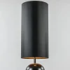 Sale Straluma Vloerlamp hotel chic zwart met kap zwart/goud
