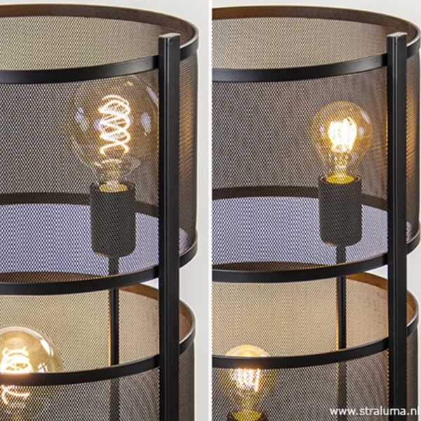 vloerlamp_l_cilinder_gaas_3.webp Discount Straluma Vloerlamp 4L cilinder gaas zwart