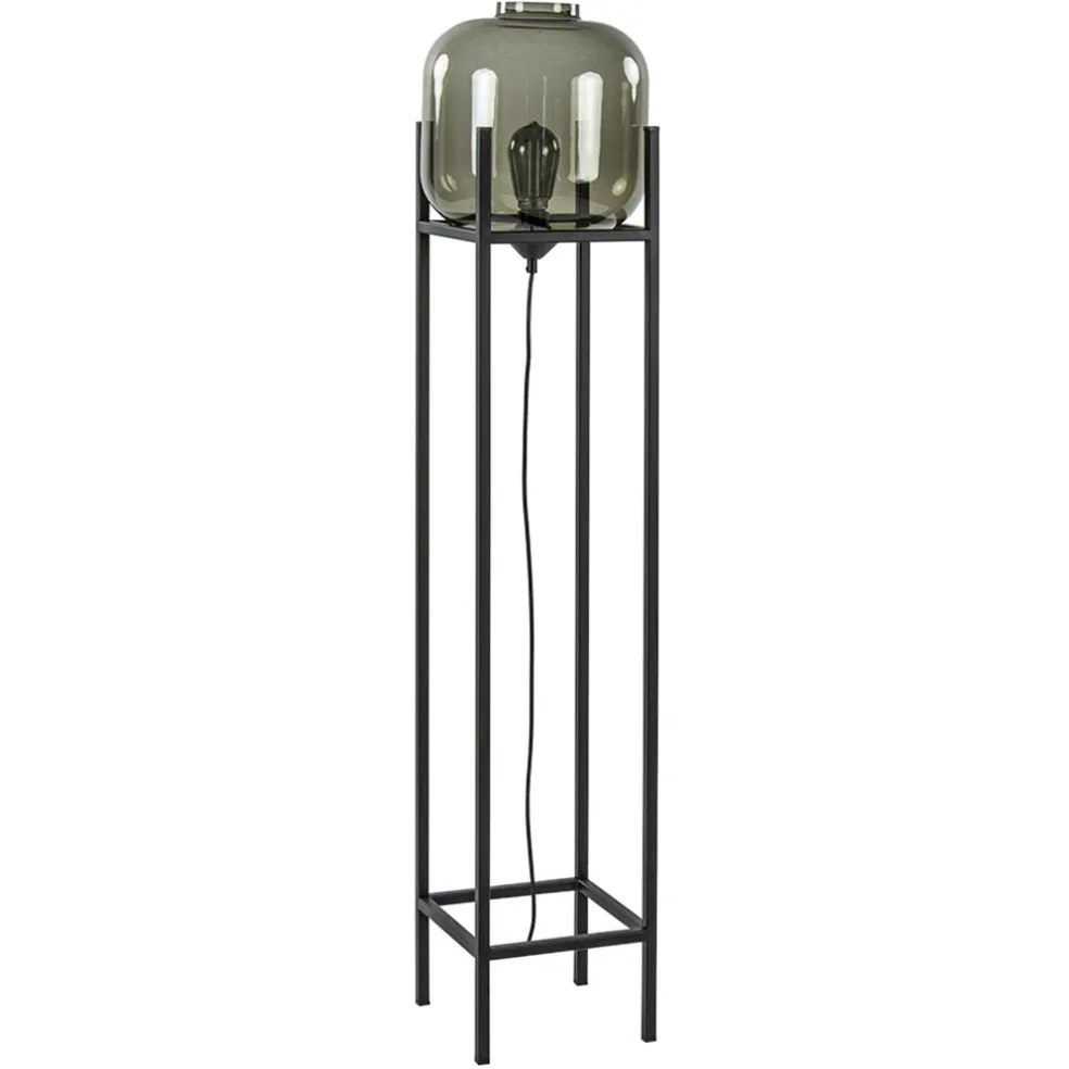 vloerlamp_lett_frame_zwar_0.webp Fashion Straluma Vloerlamp Lett frame zwart/smoke glas