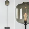 vloerlamp_lett_zwartsmoke_1.webp Hot Straluma Vloerlamp Lett zwart/smoke glas