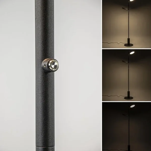 Shop Straluma Vloerlamp 2-lichts zwart inclusief 3-standen dimbaar LED