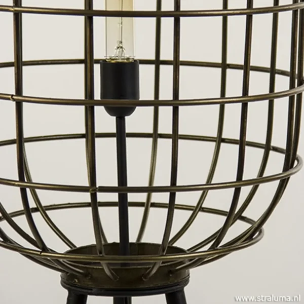 Cheap Straluma Vloerlamp oud-brons zwart kooi
