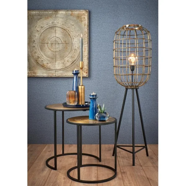 Cheap Straluma Vloerlamp oud-brons zwart kooi