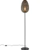 Shop Straluma Vloerlamp Yaelle antiek brons met zwarte voet