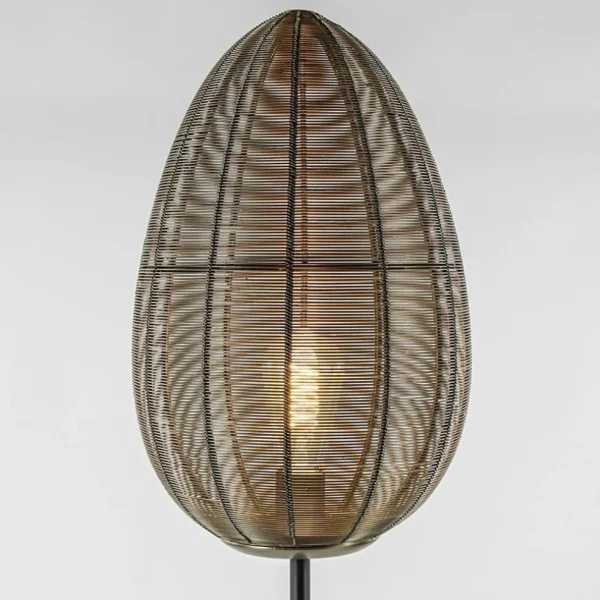 Shop Straluma Vloerlamp Yaelle antiek brons met zwarte voet