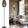 Shop Straluma Vloerlamp Yaelle antiek brons met zwarte voet