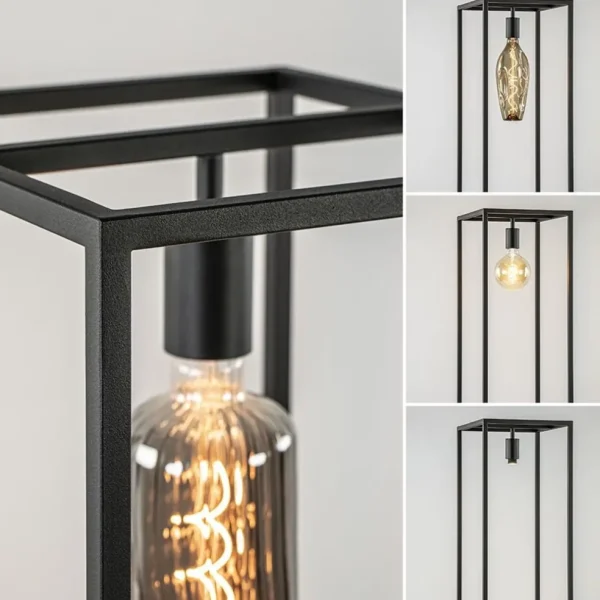 vloerlamp_zwart_frame_met_3.webp Cheap Straluma Vloerlamp zwart frame met houten plank