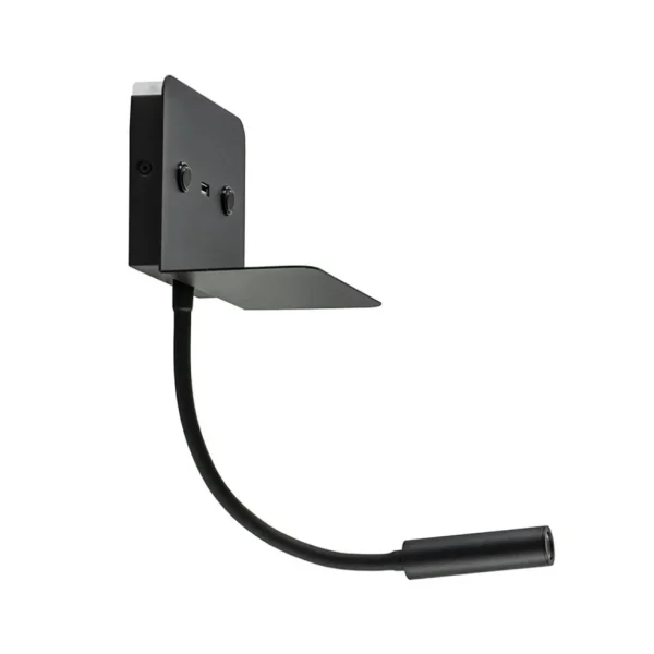 wandlamp_bed_zwart_flex___0.webp Cheap Straluma Wandlamp bed zwart flex + USB charger