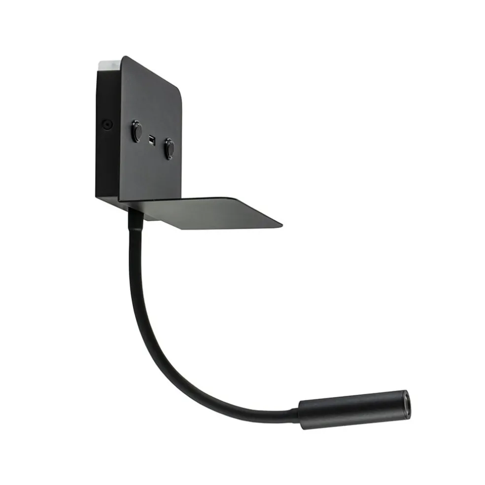 wandlamp_bed_zwart_flex___0.webp Cheap Straluma Wandlamp bed zwart flex + USB charger
