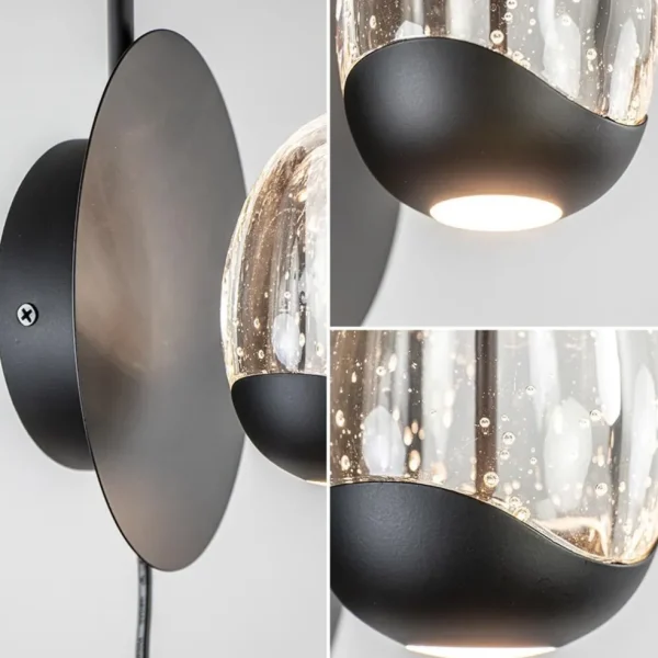 wandlamp_black_egg_zwarth_3.webp Shop Straluma Wandlamp Black Egg zwart/helder glas