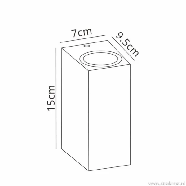 New Straluma Wandlamp buiten wit up+down IP54