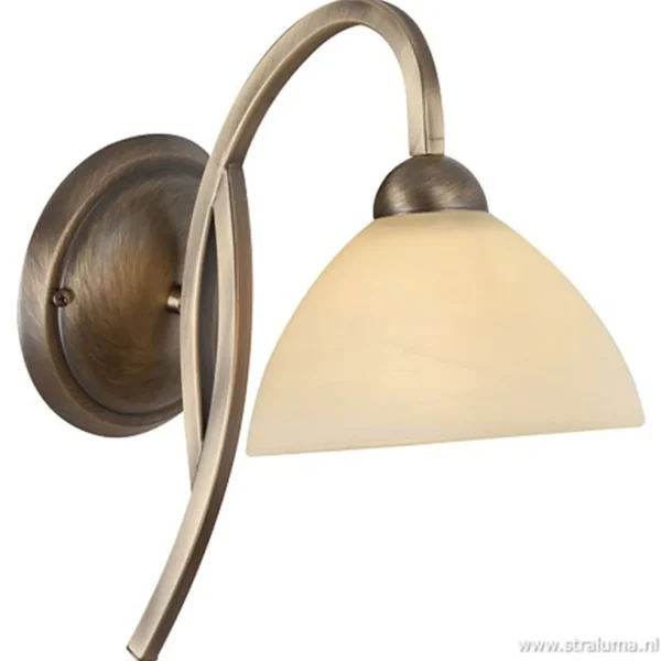 Clearance Straluma Wandlamp Capri brons/Glas