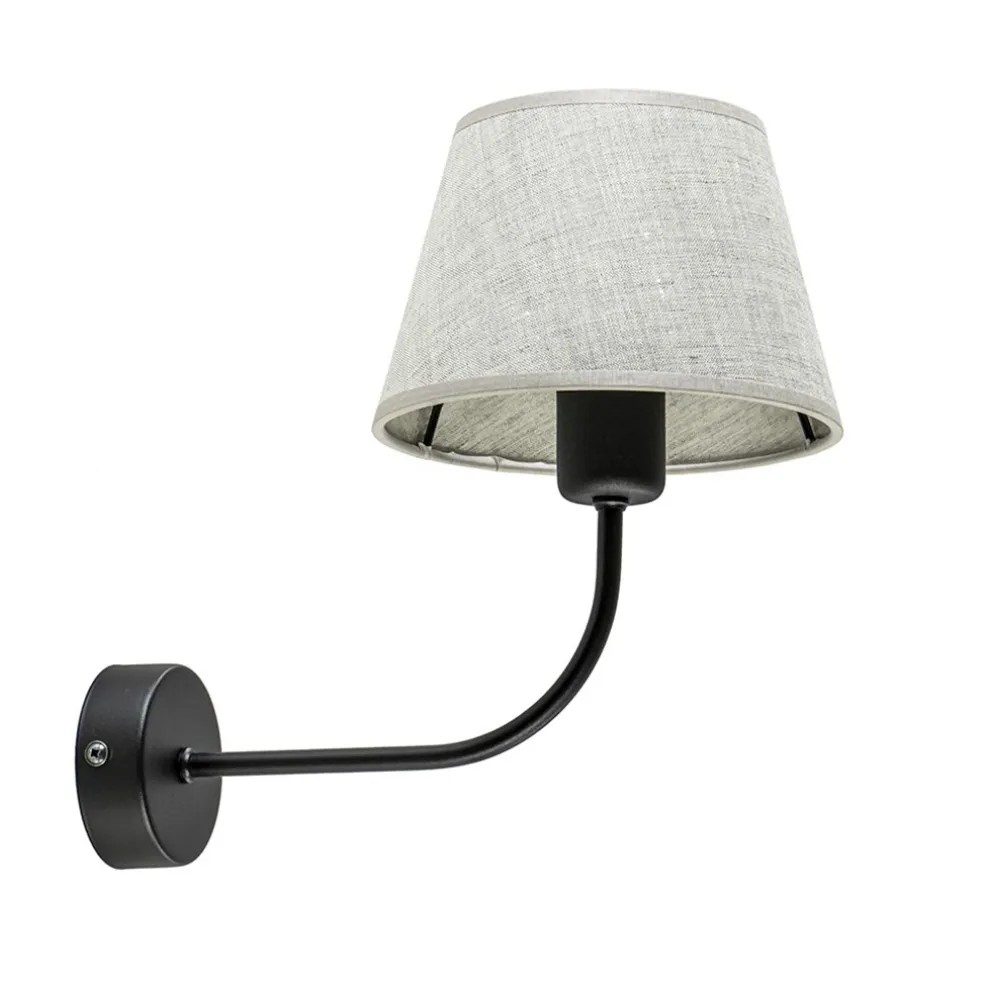 wandlamp_chicago_zwartzan_0.webp New Straluma Wandlamp Chicago zwart/zandkleur kap
