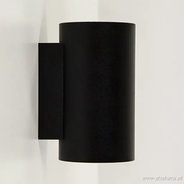 wandlamp_cilinder_zwart_u_1.webp Clearance Straluma Wandlamp cilinder zwart up+down gu10