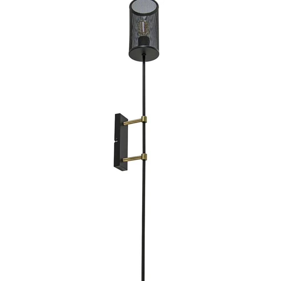 wandlamp_cilinder_zwartgo_0.webp Clearance Straluma Wandlamp cilinder zwart/goud XL