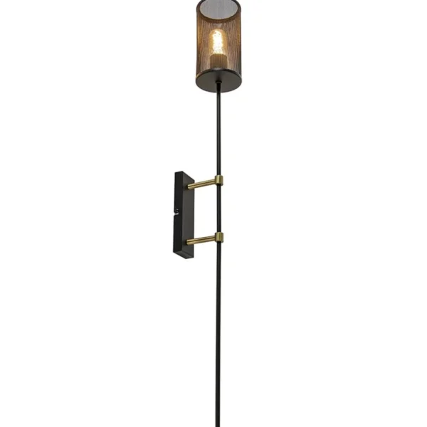 wandlamp_cilinder_zwartgo_1.webp Clearance Straluma Wandlamp cilinder zwart/goud XL
