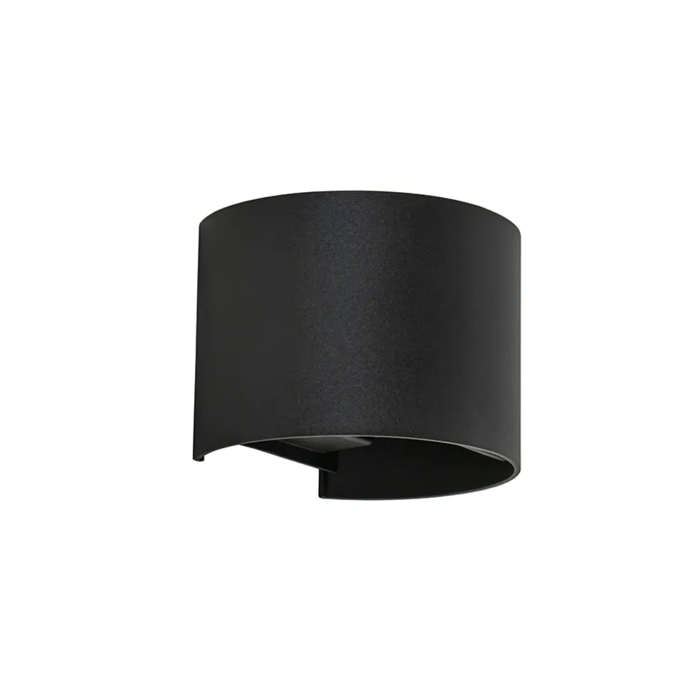 wandlamp_davos_afgerond_z_0.webp Best Sale Straluma Wandlamp Davos afgerond zwart IP54 2700k