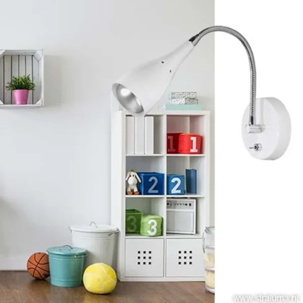Fashion Straluma Wandlamp Elite verstelbaar nikkel wit