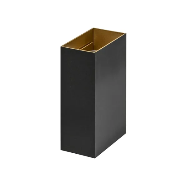 wandlamp_eros_rechthoek_z_0-1.webp Best Straluma Wandlamp Eros rechthoek zwart/matgoud 2xgu10