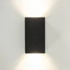 Clearance Straluma Wandlamp Eros rechthoek zwart 2xgu10