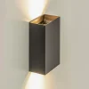 Clearance Straluma Wandlamp Eros rechthoek zwart 2xgu10