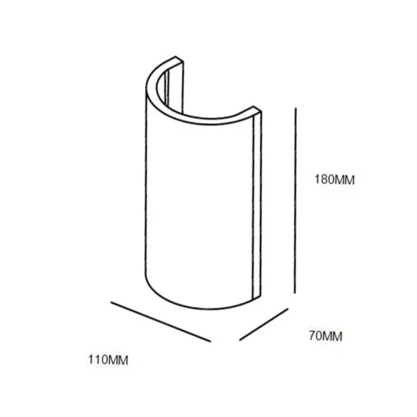 wandlamp_gips_halve_koker_3.webp Best Straluma Wandlamp gips halve koker G9