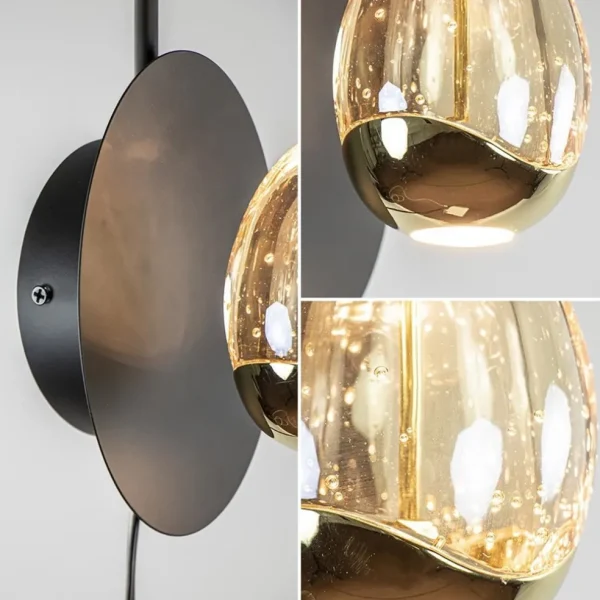 Clearance Straluma Wandlamp Golden Egg zwart/goud