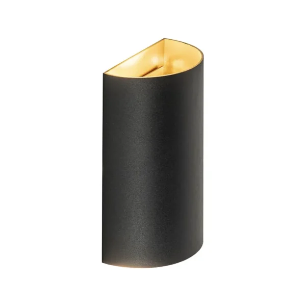 wandlamp_hera_afgerond_zw_1.webp Hot Straluma Wandlamp Hera afgerond zwart/matgoud 2xgu10