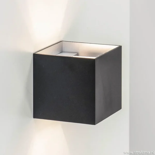 wandlamp_kubus_verst_zwar_1.webp Cheap Straluma Wandlamp kubus verst. zwart/grijs ex.g9