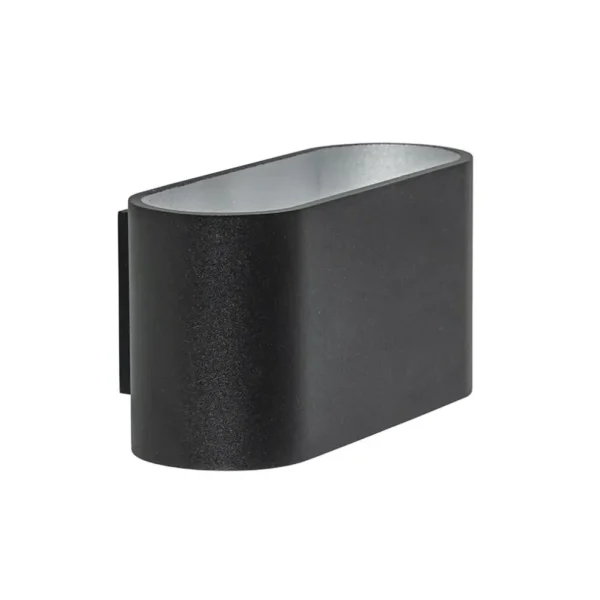 wandlamp_ovaal_zwartzilve_0.webp Online Straluma Wandlamp ovaal zwart/zilver g9