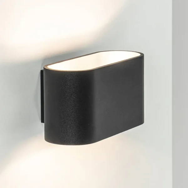 wandlamp_ovaal_zwartzilve_1.webp Online Straluma Wandlamp ovaal zwart/zilver g9