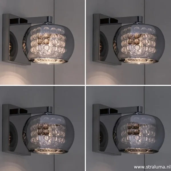 wandlamp_pearl_glaschroom_3.webp Clearance Straluma Wandlamp Pearl glas/chroom