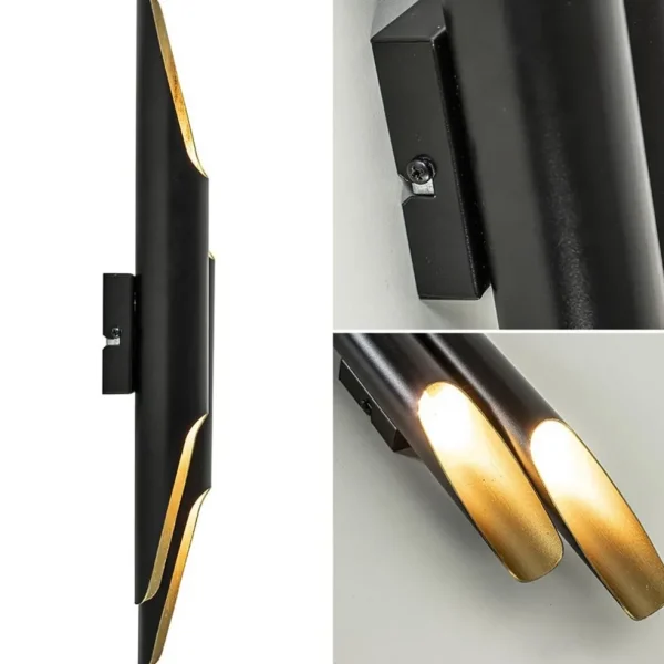 wandlamp_pipes_cm_zwartma_3.webp Best Straluma Wandlamp Pipes 48cm zwart/matgoud