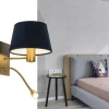 Clearance Straluma Wandlamp Regina antiek brons met leesarm exclusief kap