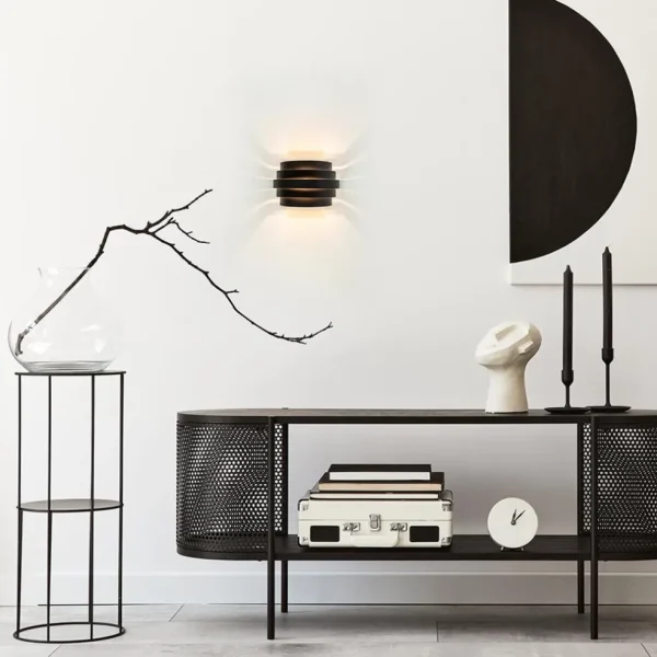 Sale Straluma Wandlamp Scudo zwart/goud 20cm