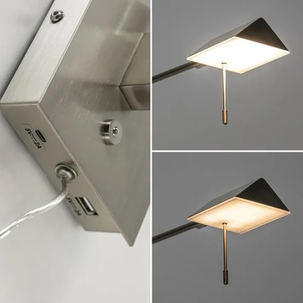 Shop Straluma Wandlamp staal verstelbaar met dim to warm functie