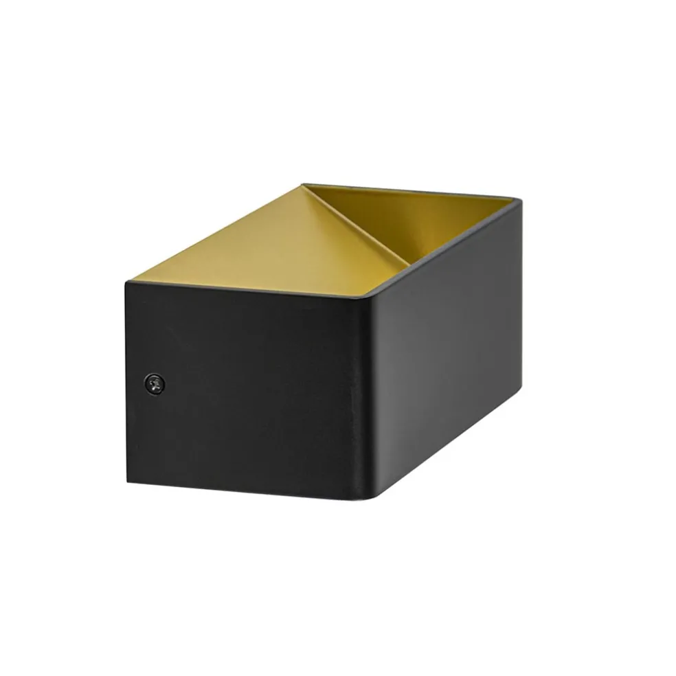 wandlamp_stretto_zwartgou_0.webp Flash Sale Straluma Wandlamp Stretto zwart/goud 20cm