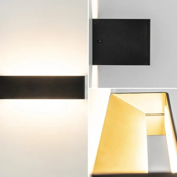 wandlamp_stretto_zwartgou_3-1.webp Best Sale Straluma Wandlamp Stretto zwart/goud 30cm